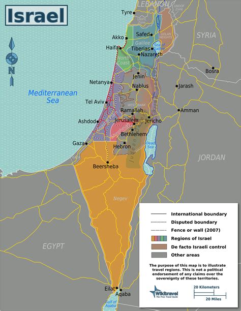 Map Of Israel In English