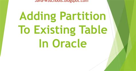 Image result for Oracle Partition Table