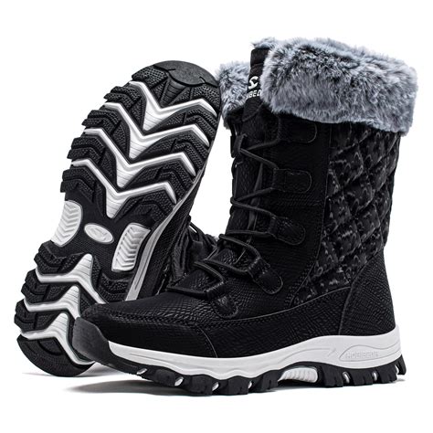 HOBIBEAR Women's Snow Boots Waterproof Slip Resistant Anti-Slip Cold ...