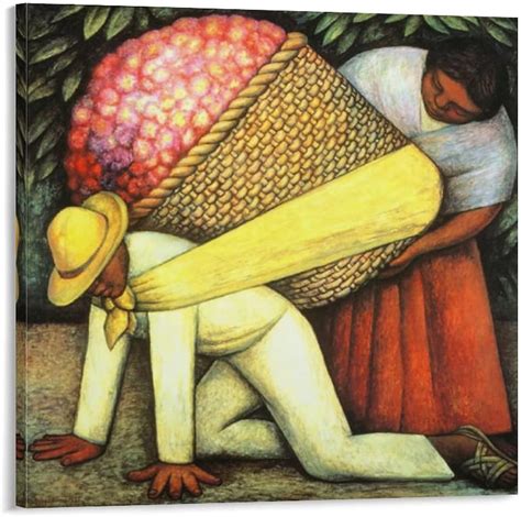 Amazon.com: AAOTE The Flower Carrier - by Diego Rivera Painting Art ...