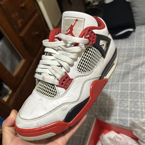 fire red 4s Condition seen as is in photos Open to... - Depop