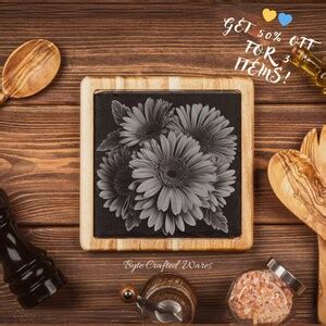 Buy 3D Gerbera Daisy Laser Engraving PNG, Floral Illusion Burn File ...