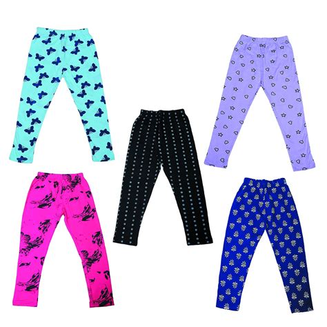Buy Vanghee Legging for Girls (Multicolor Pack of 5) at Amazon.in