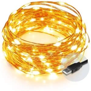 RAAGMANSAA 20 LEDs 2.01 m Yellow Steady String Rice Lights Price in ...