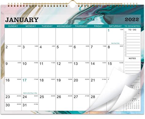 Buy 2022 Calendar - 18 Monthly Wall Calendar with Thick Paper, Jan ...