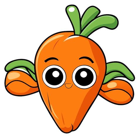 Karotte handgezeichnetes Cartoon-Aufkleber-Symbol-Konzept isolierte ...
