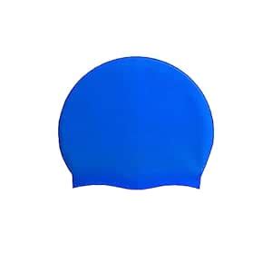 Buy Korbax Silicone Swim Cap, Waterproof Blue Swimming Cap For Men ...