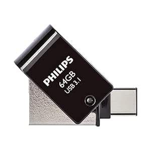 Philips Unità flash USB 2 in 1 64 GB, USB 3.1 - USB-C : Amazon.in ...
