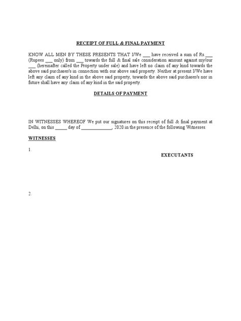 Image result for Final Check Receipt