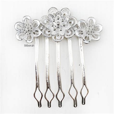 Phool Silver Hair Pin – SILBERUH