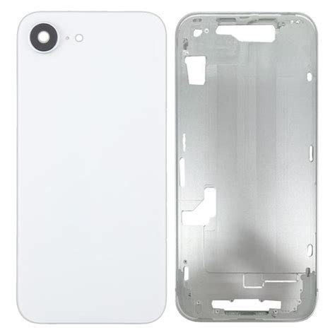 Housing Body for Apple iPhone 16e White Frame and Back Glass Panel ...