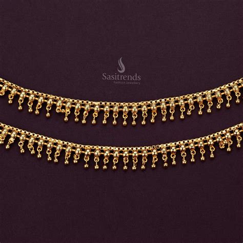 Luxurious 24K Gold Plated Anklets for Special Occasions - Sasitrends