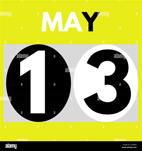 May 13 . Modern daily calendar icon .date ,day, month .calendar for the month of May Stock Photo ...