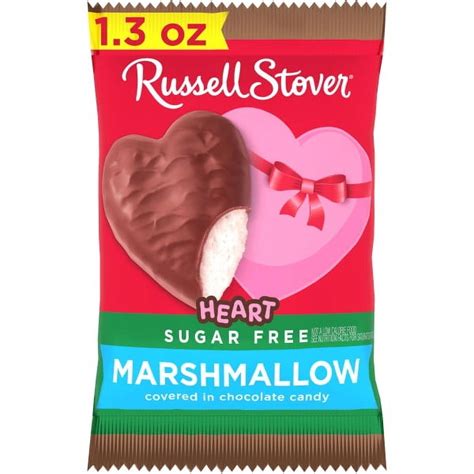 RUSSELL STOVER Valentine's Day Sugar Free Marshmallow Chocolate Candy ...