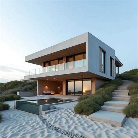 Modern Beach House Ideas - HomeDesignsAI