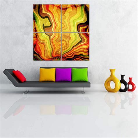 ArtzFolio Abstract Background Colour & Shape Mix D3 Split Art Painting ...