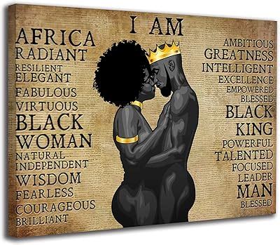 MLURQYOD Afro King and Queen Wall Art Africa America Wall Art India | Ubuy