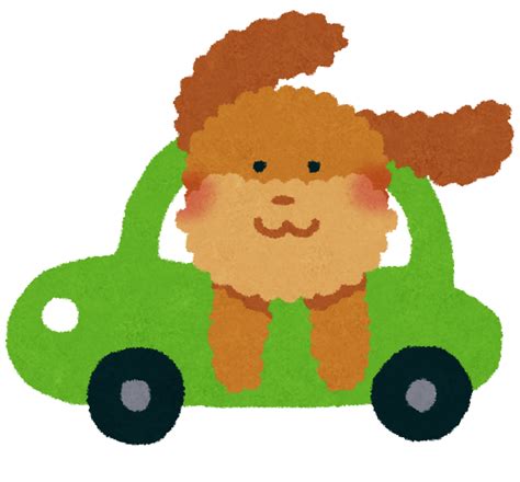 犬とドライブをしているイラスト（ペット） | かわいいフリー素材集 いらすとや