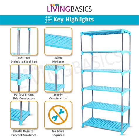 6 Layer Blue Multipurpose Storage Rack – LIVINGBASICS
