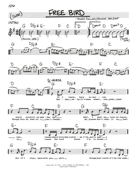 Freebird Guitar Chords