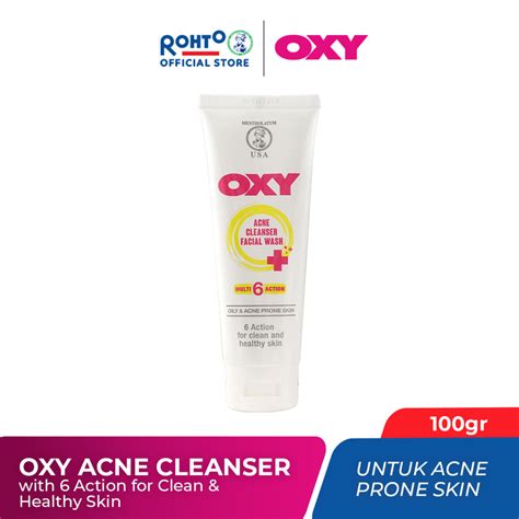 Jual Oxy Acne Cleanser Facial Wash - 100gr (Fights acne, cleans pores ...