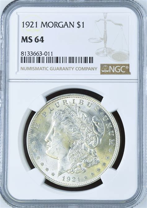 1921 Morgan Silver Dollar $1 - NGC MS64 - Freshly Graded!! | Property Room
