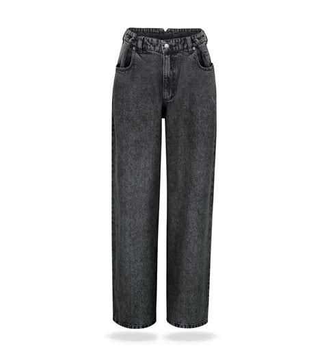 Washed black denim trousers - Fluff