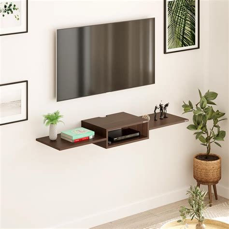 BLUEWUD Aero Engineering Wood Wall Mount TV Entertainment Unit Set Top ...