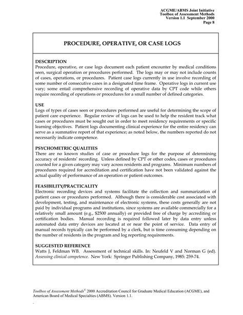 Toolbox of ACGME assessment methods | PDF