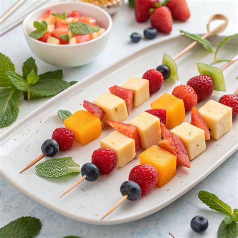 Fruit And Cheese Skewers Recipe