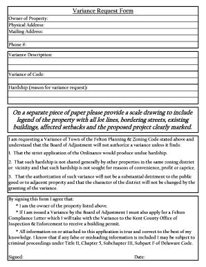 Image result for Variance Request Letter