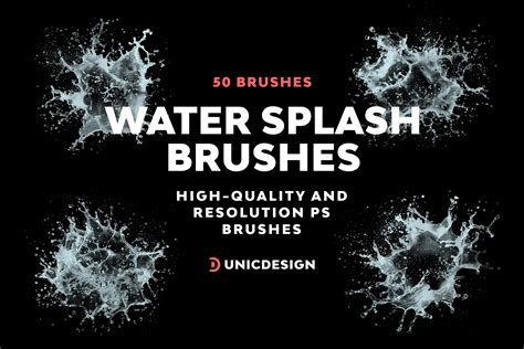 Water Splash Photoshop Brushes Free Download