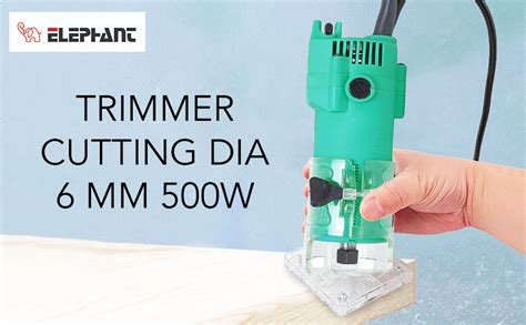 Elephant Wood Trimmer Cutting Machine Cutting Dia 6 mm 500W : Amazon.in ...