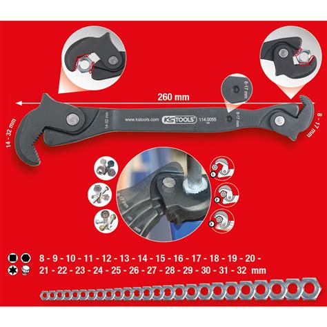 Multi function spanner, 8-17/14–32mm | Open Ended Spanners | Spanners ...