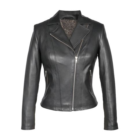 Saint Ginevra Black Leather Women Biker Jackets – SaintG India