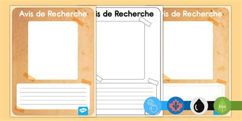 Printable French Wanted Poster Template | Twinkl CA - Twinkl