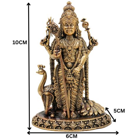 brass idol, hindu god statue, pooja murti, home temple decor, spiritual ...