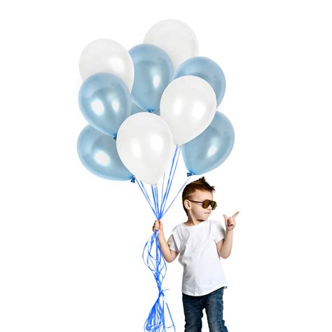 Buy Winter Wonderland Party Decoration Metallic Pearl White Light Blue ...