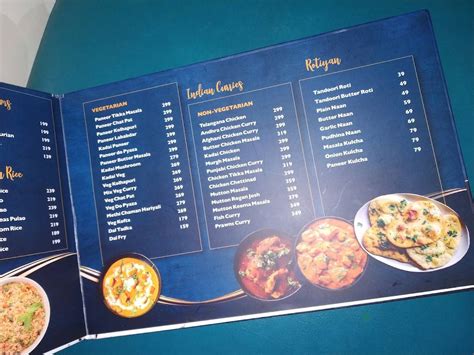 Menu at Robo Headquaters, Hyderabad