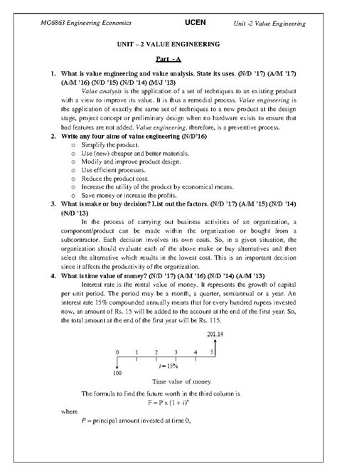 MG6863 Engineering Economics: Value Engineering Unit 2 Study Notes ...