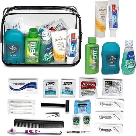 Premium Toiletry Travel Kit - 20 Piece Set for Quality Personal Care ...