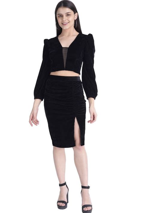 Velvet Skirt Co-ord Set – Misverse