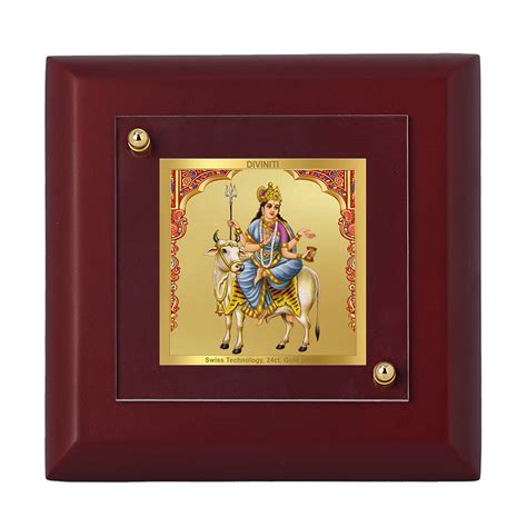 Diviniti 24K Gold Plated Mahagauri Mata Photo Frame For Home Decor, Pu ...
