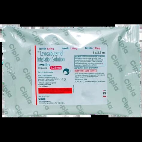 LEVOLIN 1.25MG RESPULES 2.5ML: Price, Uses, Side Effect & Generic ...