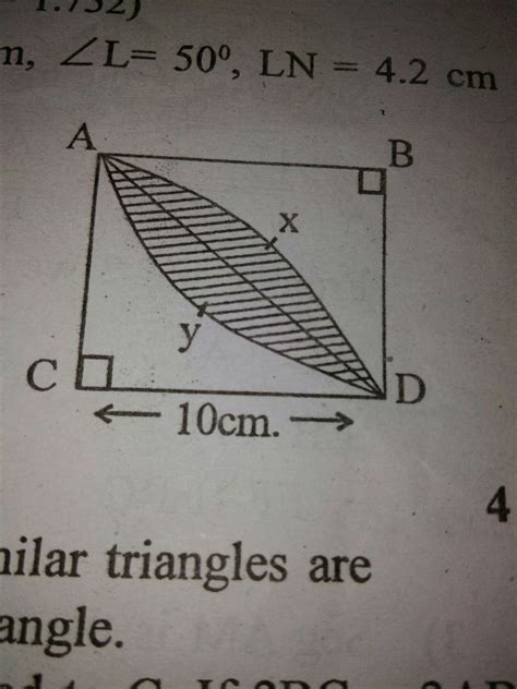 calculate the area of the shaded region in the adjoining figure the ...