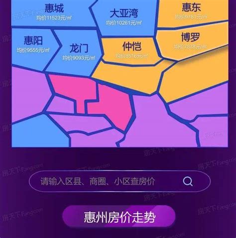2022年1月惠州市、各区域房价地图_水口仔_信息_来源