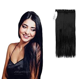 SkyHair 5 Clips based Straight PREMIUM Matte Hair Extensions | Instant ...