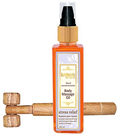 Buy BodyHerbals Stress Relief Body Massage Oil - Natural Lavender ...