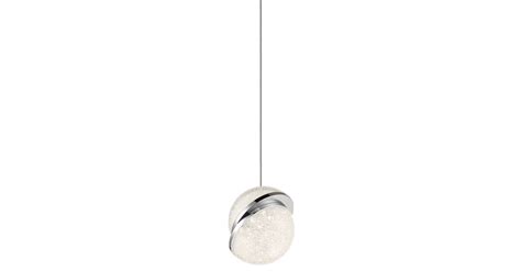 Kovacs P1441-077-L Silver Slice 4" Wide Integrated LED Crystal Mini ...