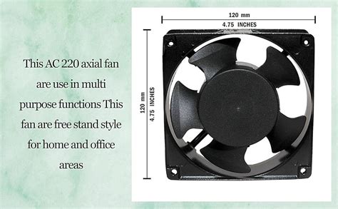 220V AC Power Cooling Fan 6.70"x6.70"x2" inch Axial Aluminium Fan ...